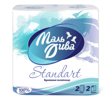 Бумажные полотенца «МАЛЬ ДИВА STANDART»