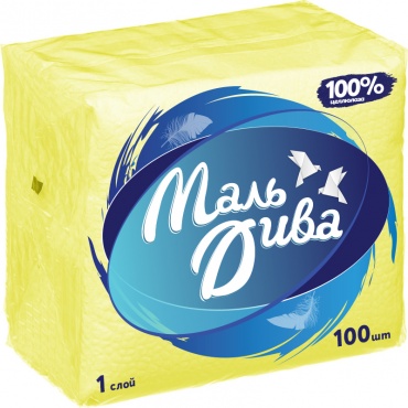 Салфетки «МАЛЬ ДИВА» Classic желтые