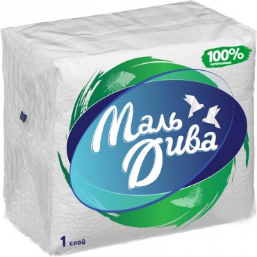 Салфетки «МАЛЬ ДИВА» Econom белые