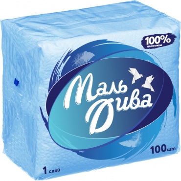 Салфетки «МАЛЬ ДИВА» Classic голубые