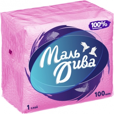Салфетки «МАЛЬ ДИВА» Classic розовые